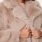 Beige faux fur