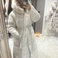 Fur hood padded puffer coat