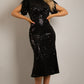 The Jolie sequin dress black