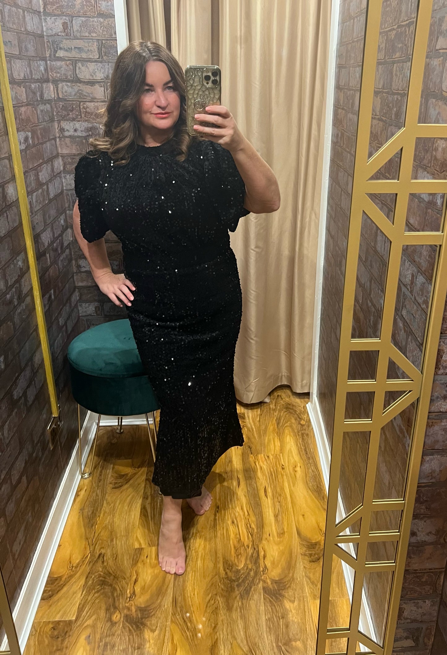 The Jolie sequin dress black