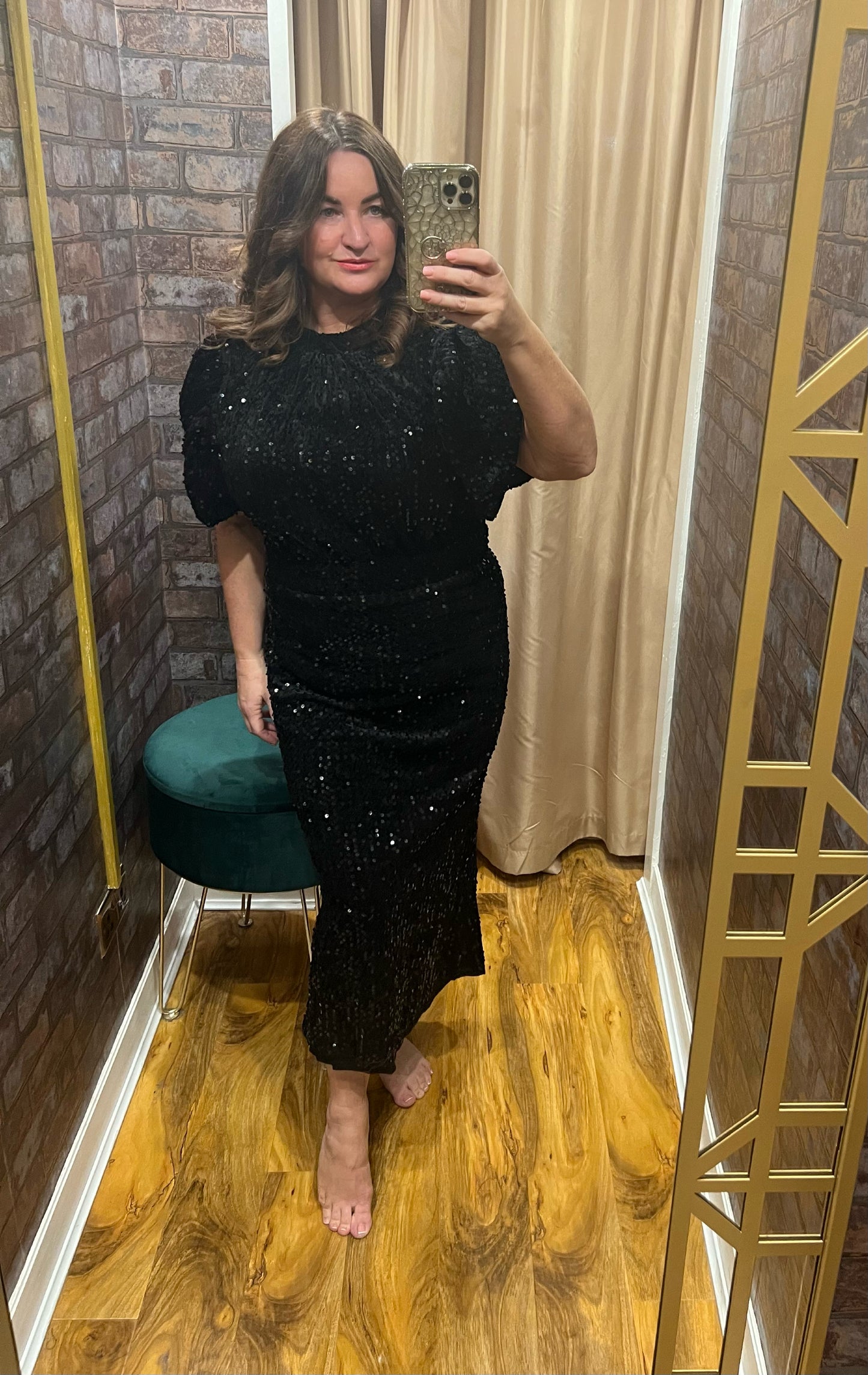 The Jolie sequin dress black