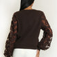 Lace sleeve cardigan