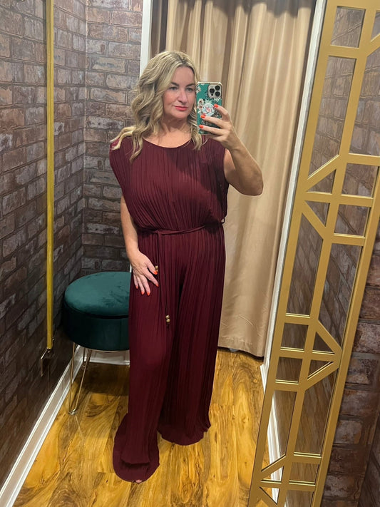 Pleated jumpsuit
