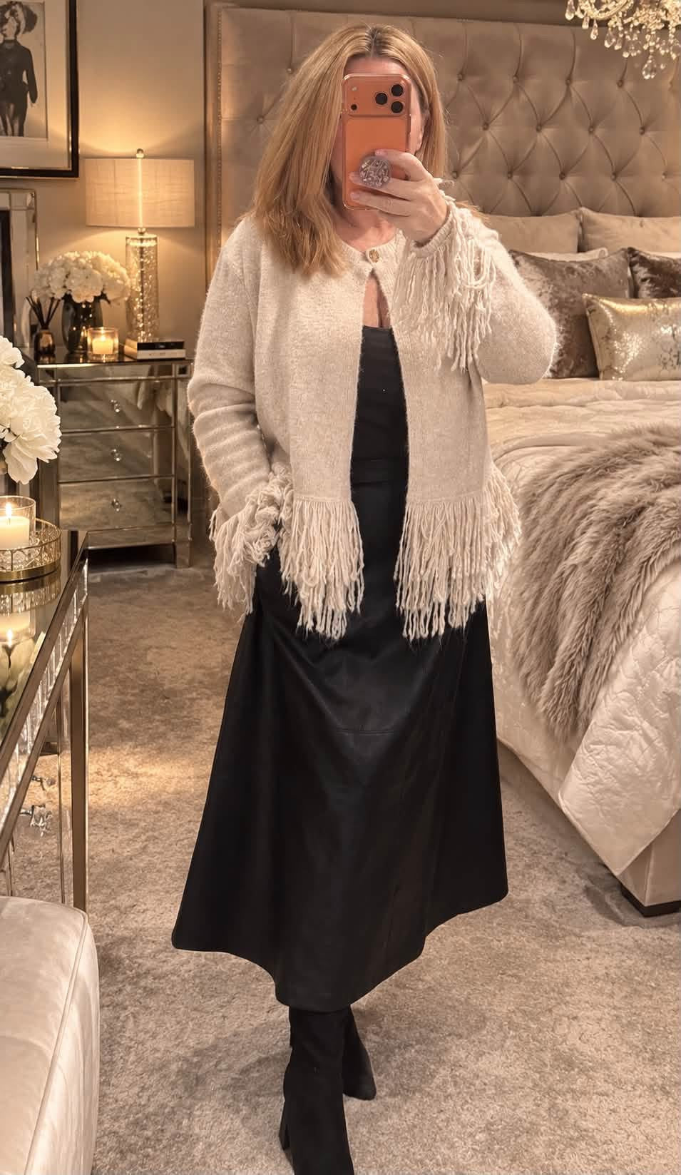 Fringed cardigan