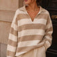 Luxe strip knit jumper