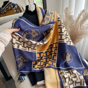Geometric & horses print scarf