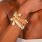 Multi layered pearl & Gemstone bracelet