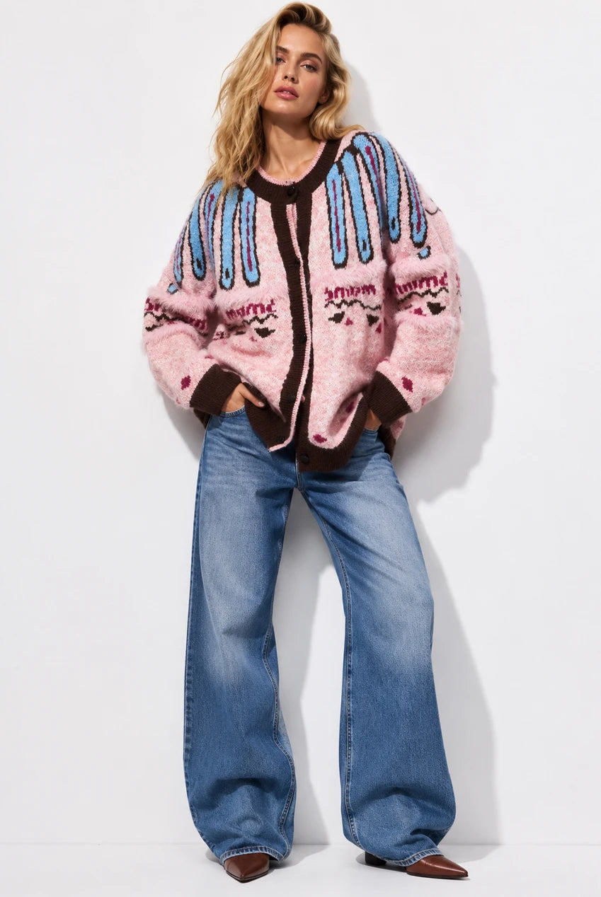 The Paloma faux fur cardigan