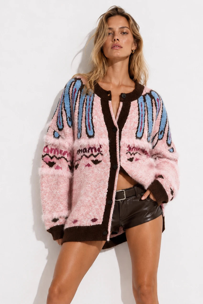 The Paloma faux fur cardigan