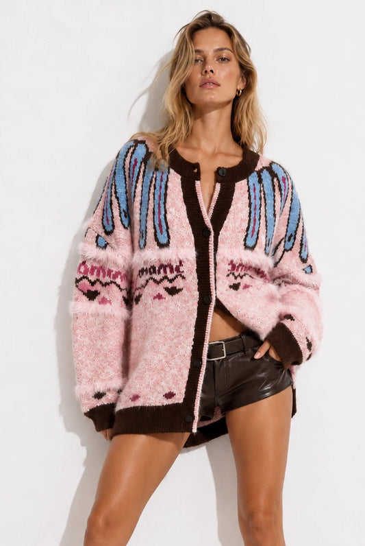 The Paloma faux fur cardigan