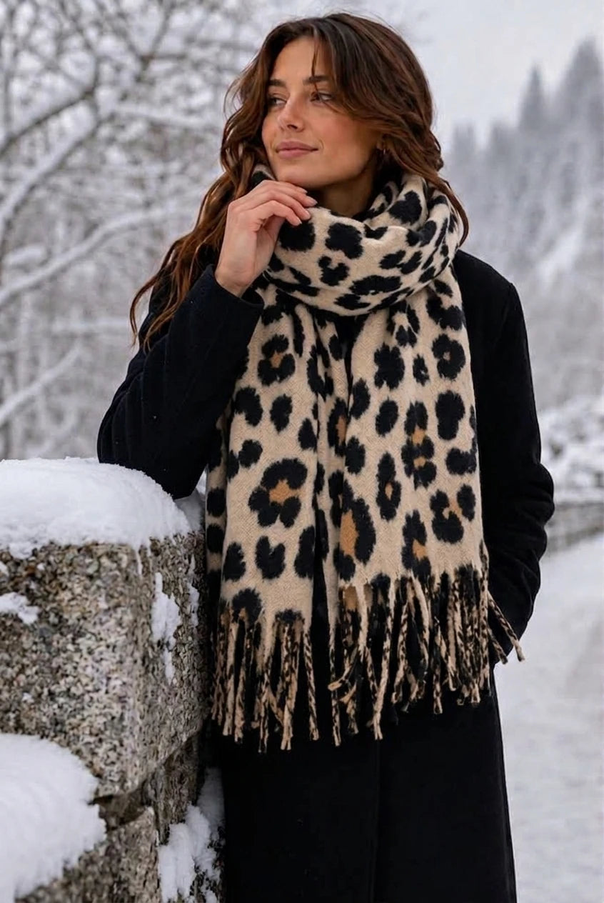 Leopard print scarf