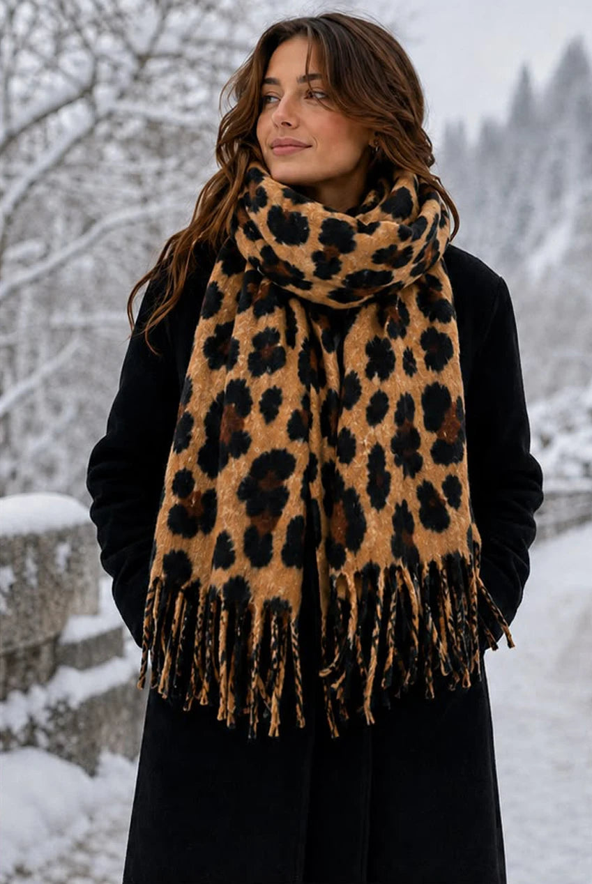 Leopard print scarf