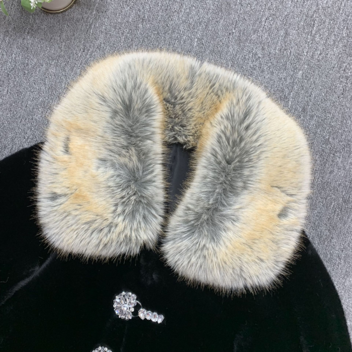The Ophelia faux fur diamanté coat