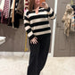 Luxe stripe knit jumper