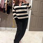 Luxe stripe knit jumper