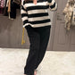 Luxe stripe knit jumper