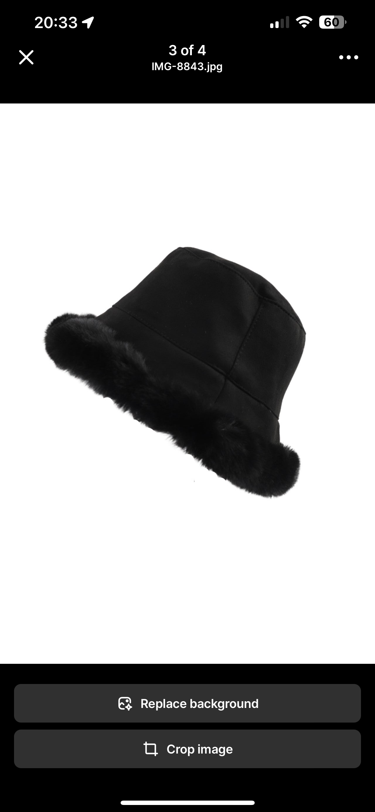 Faux suede bucket hat