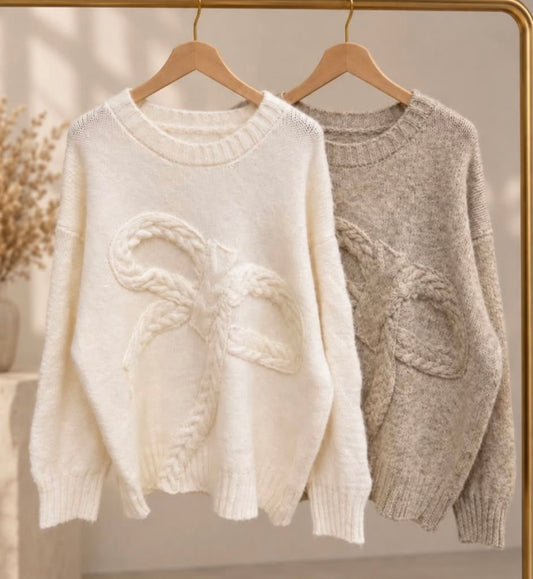 The ribbon bow jumper